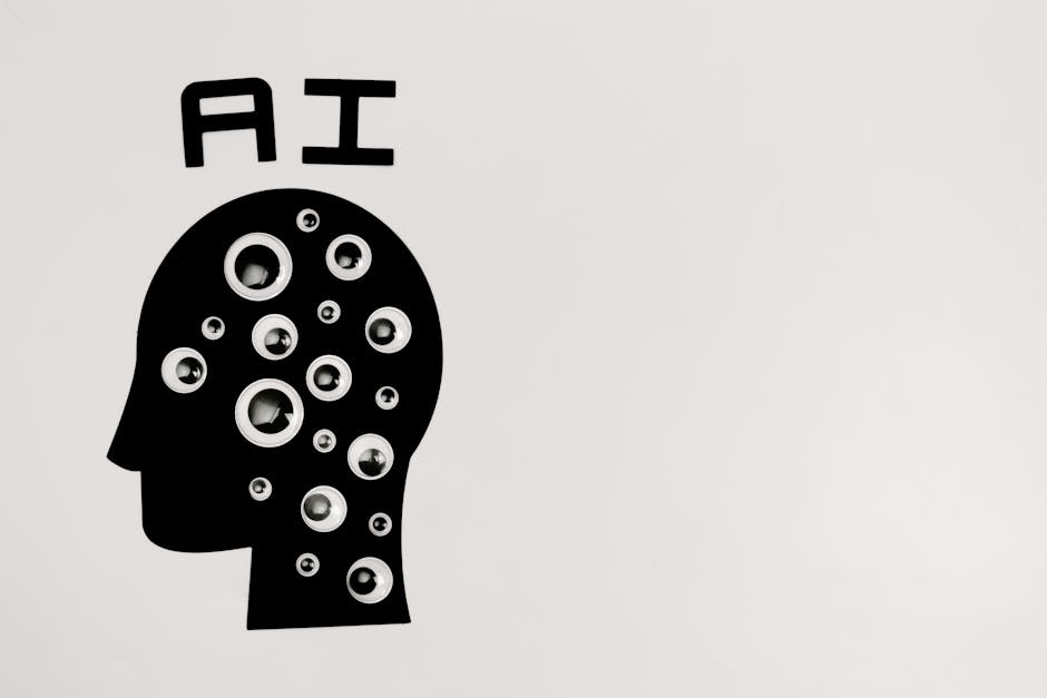 game dev news April 2026 - Abstract illustration of AI with silhouette head full of eyes, symbolizing observation and technology.