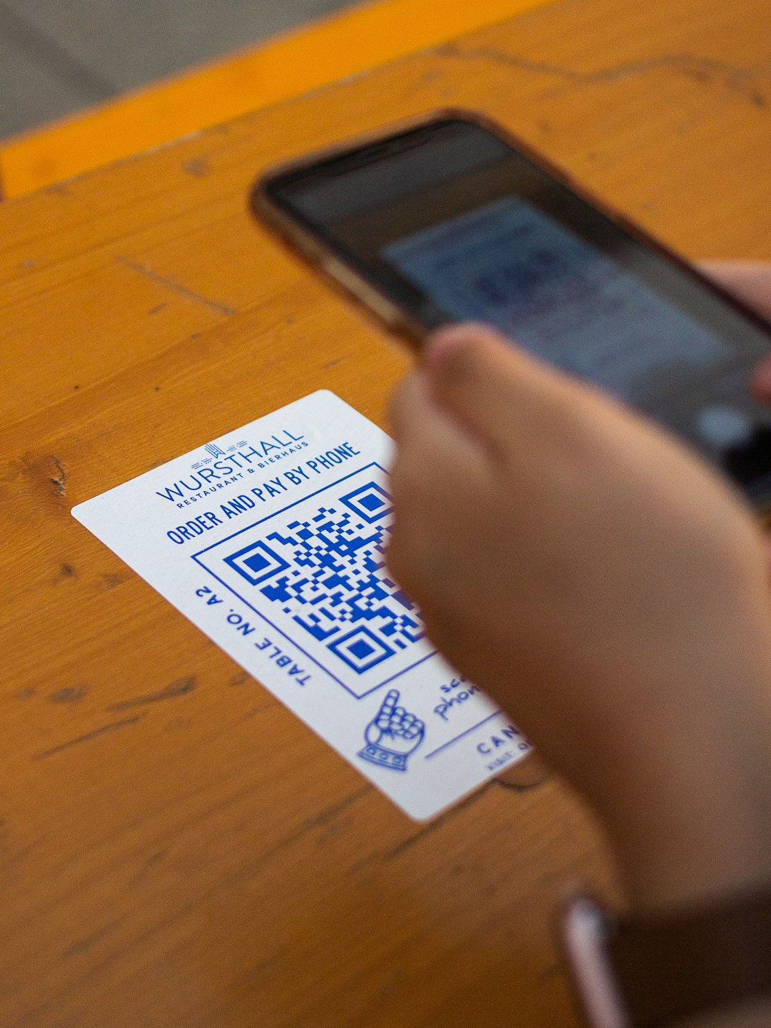 QR code menu setup