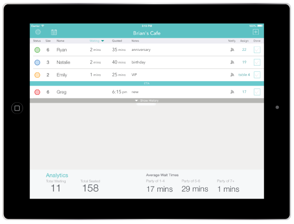 customer waitlist without an app